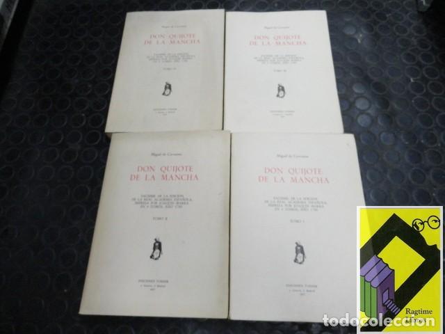 Libros de segunda mano: CERVANTES,Miguel de: Don Quijote de La Mancha (4 vols).Facs&iacute;mil de la edici&oacute;n de la Real Academia...