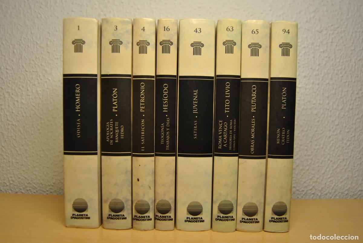 Libros de segunda mano: Lote. Colecci&oacute;n Cl&aacute;sicos de Grecia y Roma. Editorial Planeta. Tapa dura. 1991. 8 tomos.