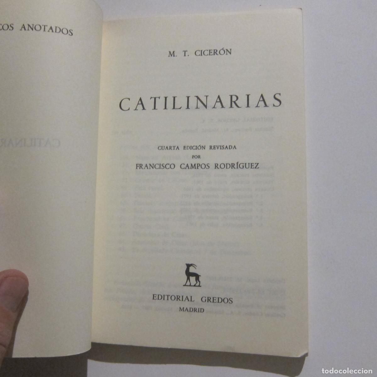 Libros de segunda mano: CATILINARIAS - CICER&Oacute;N (GREDOS) CLASICOS - Foto 6