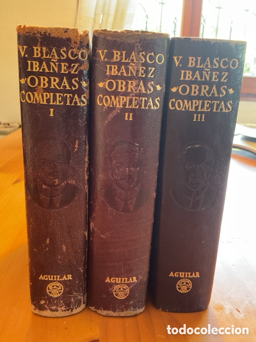 Libros de segunda mano: Vicente Blasco Ib&aacute;&ntilde;ez &ndash; Obras Completas &ndash; 3 tomos Aguilar 1958 &ndash; Papel Biblia