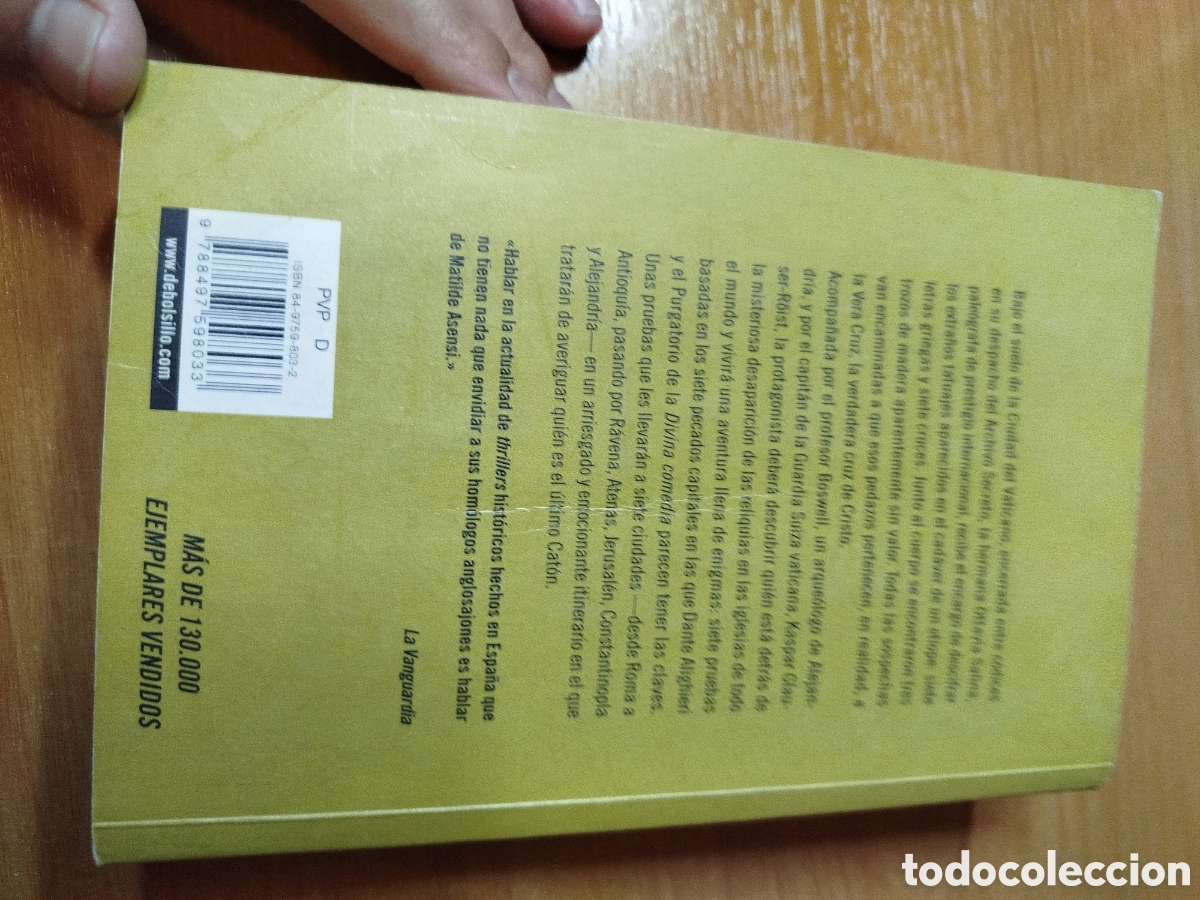 Libros de segunda mano: El &uacute;ltimo cat&oacute;n. Matilde Asensi. Best seller - Foto 2