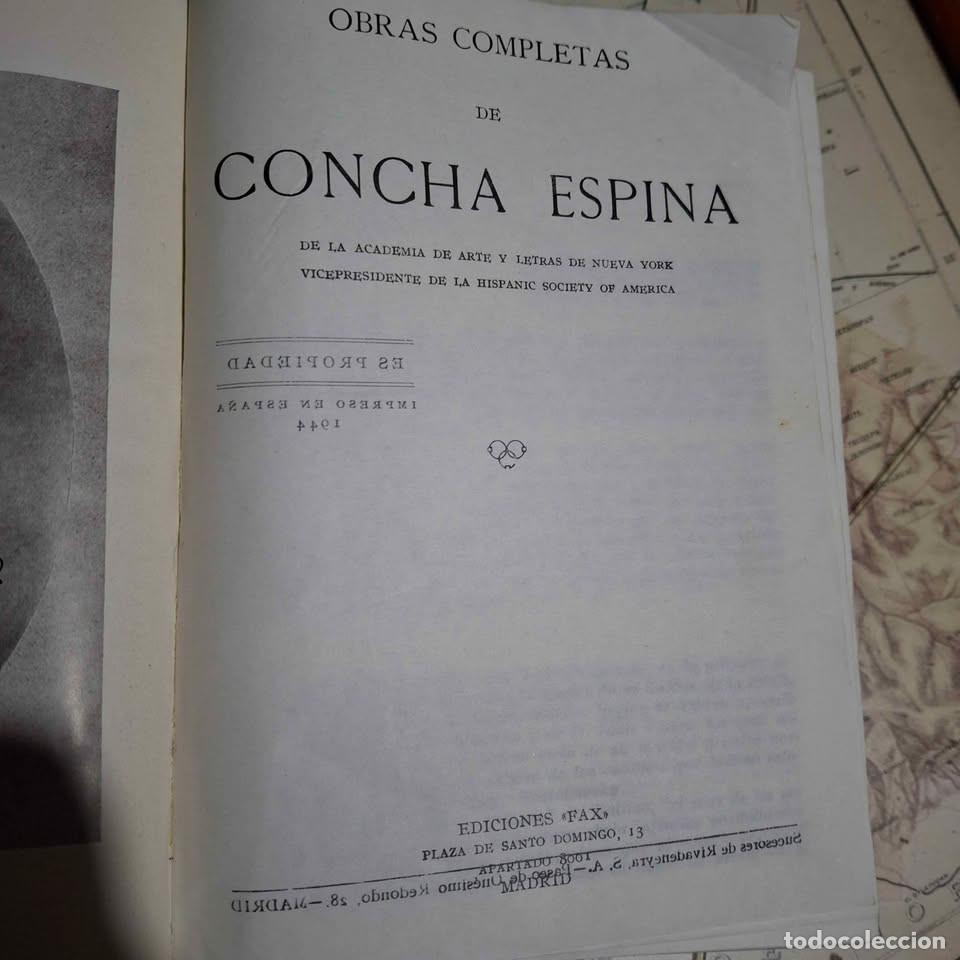 Libros de segunda mano: Obras Completas. Concha Espina. 1944 [Primera Edici&oacute;n] - Foto 2