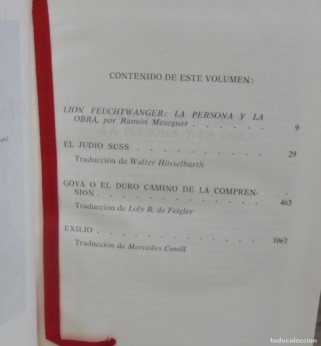 Libros de segunda mano: Obras selectas, tomo I, novelas. Lion Feuchtwanger - Foto 2