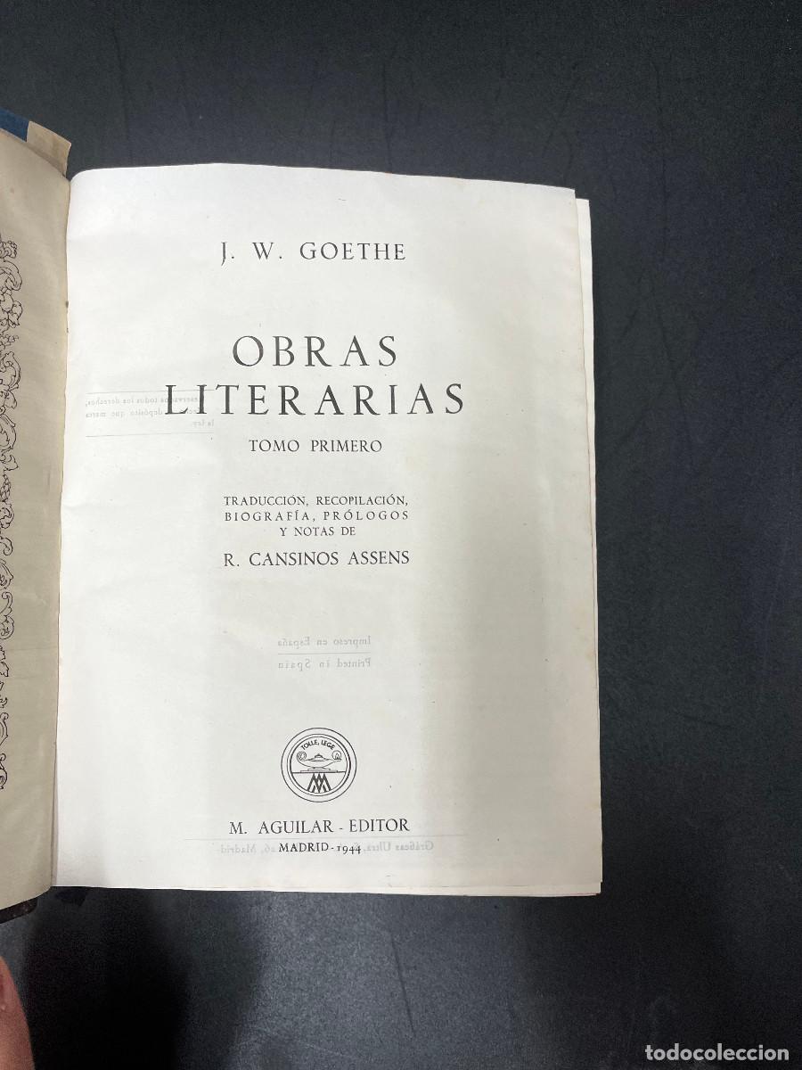 Libros de segunda mano: Goethe, Obras literarias I y II - Foto 3