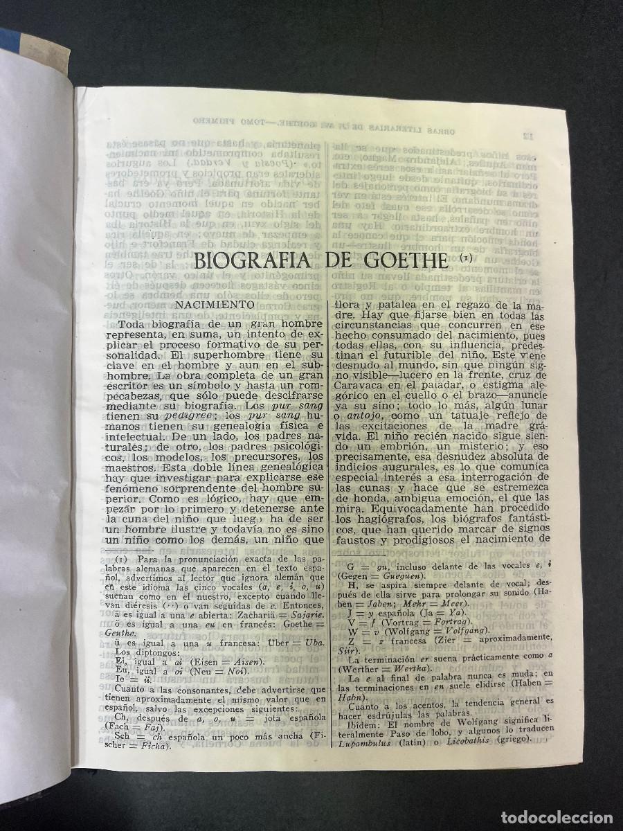 Libros de segunda mano: Goethe, Obras literarias I y II - Foto 6