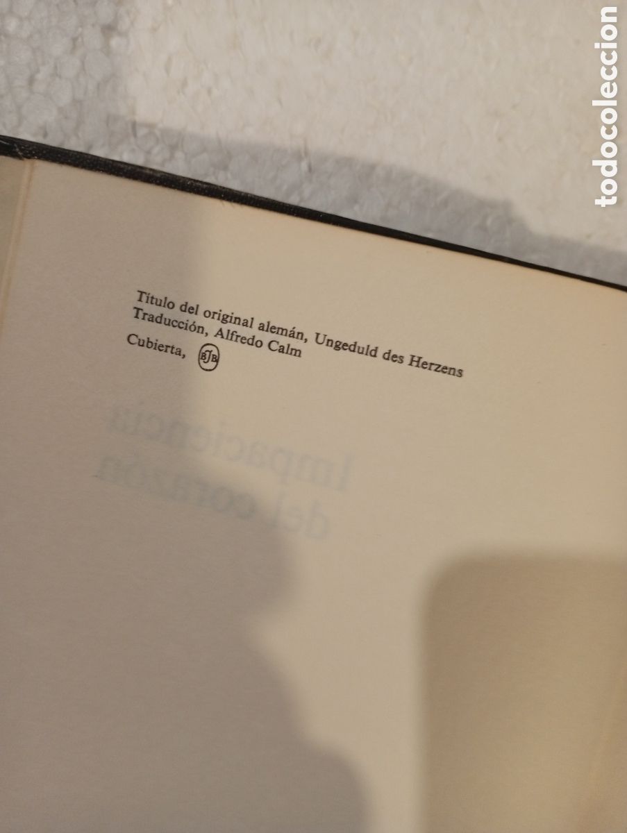 Libros de segunda mano: STEFAN ZWEIG. IMPACIENCIA DEL CORAZ&Oacute;N. C&Iacute;RCULO DE LECTORES. 1967 - Foto 6