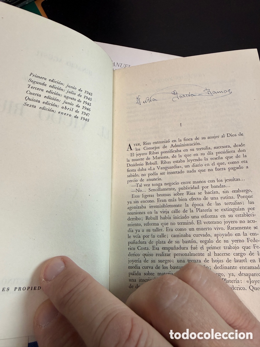 Libros de segunda mano: Ignacio Agust&iacute; - El Viudo Rius - Destino, 1948 - Foto 3