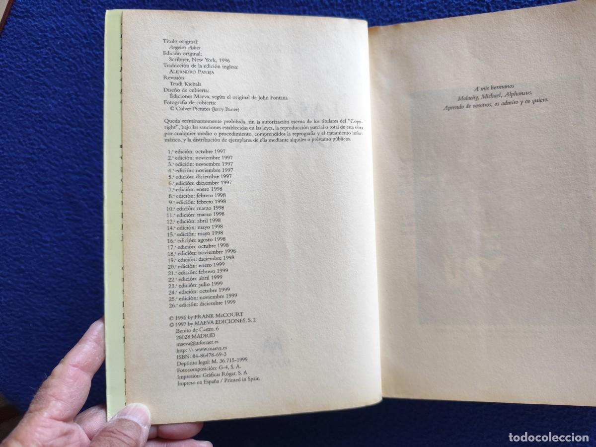 Libros de segunda mano: Las Cenizas de &Aacute;ngela Frank McCourt Editorial Maeva 1999 - Foto 5