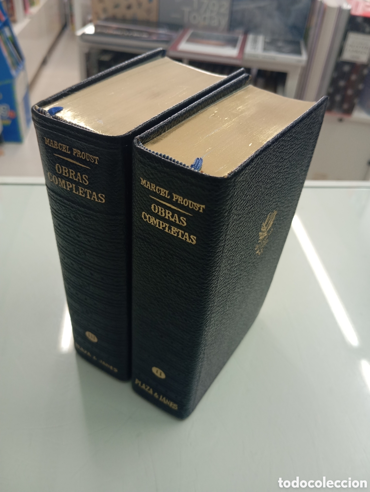 Libros de segunda mano: MARCEL PROUST OBRAS COMPLETAS 2 VOLS. Tomo II y III PLAZA JAN&Eacute;S 1968 y 1971 PAPEL BIBLIA Buen estado