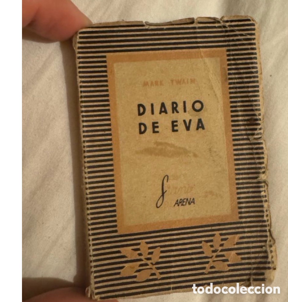 Libros de segunda mano: DIARIO DE EVA - MARK TWAIN - ARENA, ED, libro miniatura 6x9 cm.