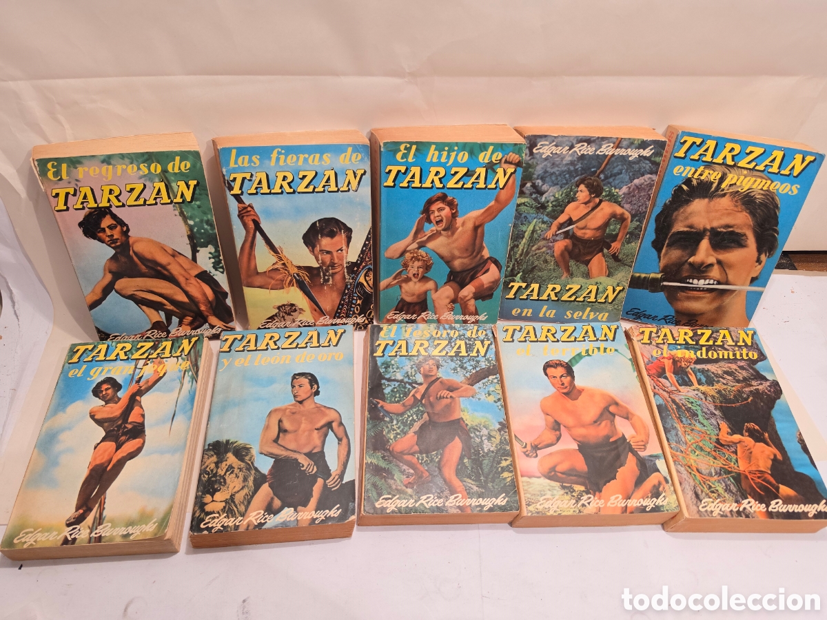 Libros de segunda mano: EDGARD RICE BURROUKS. TARZAN. 10 NOVELAS. GUSTAVO GILI A&Ntilde;OS 60.