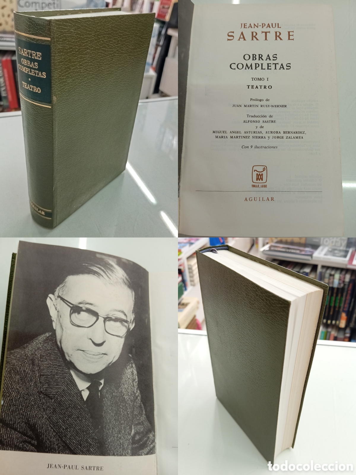 Libros de segunda mano: Obras completas. Teatro. Tomo I. JEAN PAUL SARTRE. Editorial Aguilar Madrid 1974. Ilustrado Troyanas