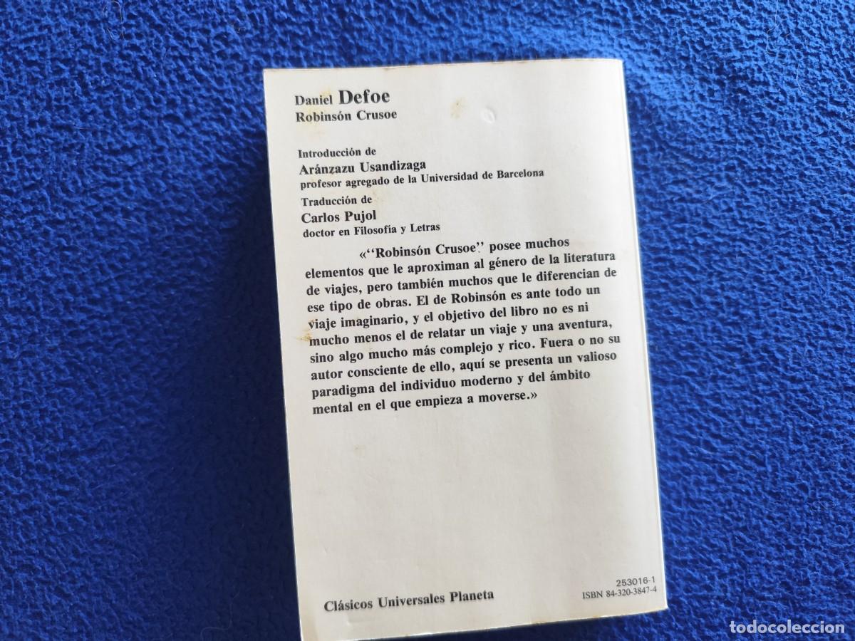 Libros de segunda mano: ROBINSON CRUSOE Daniel Defoe Ed. Planeta 1987 - Foto 3
