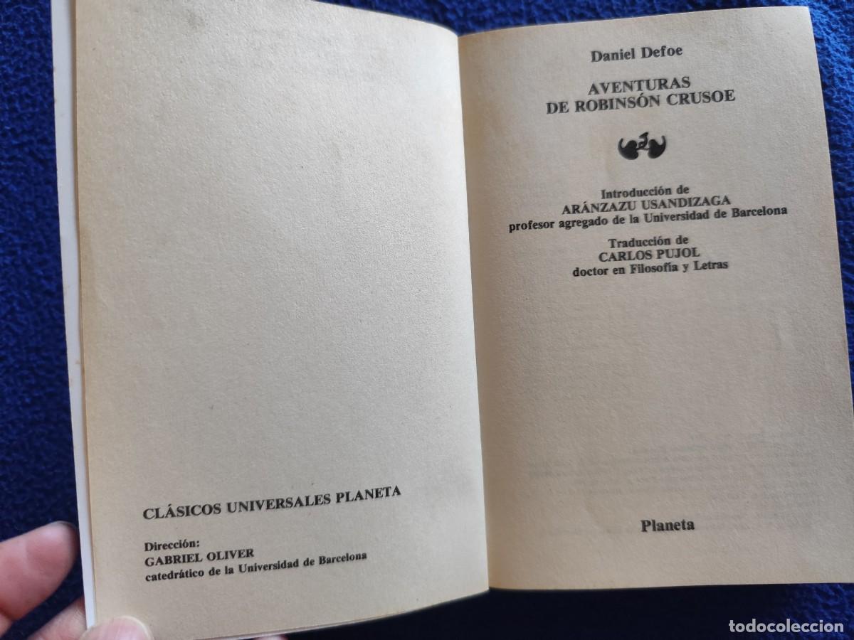 Libros de segunda mano: ROBINSON CRUSOE Daniel Defoe Ed. Planeta 1987 - Foto 4