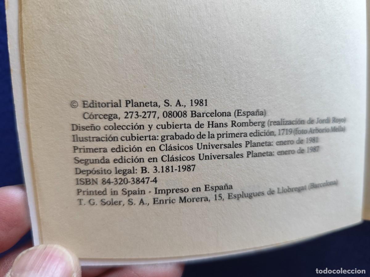 Libros de segunda mano: ROBINSON CRUSOE Daniel Defoe Ed. Planeta 1987 - Foto 6