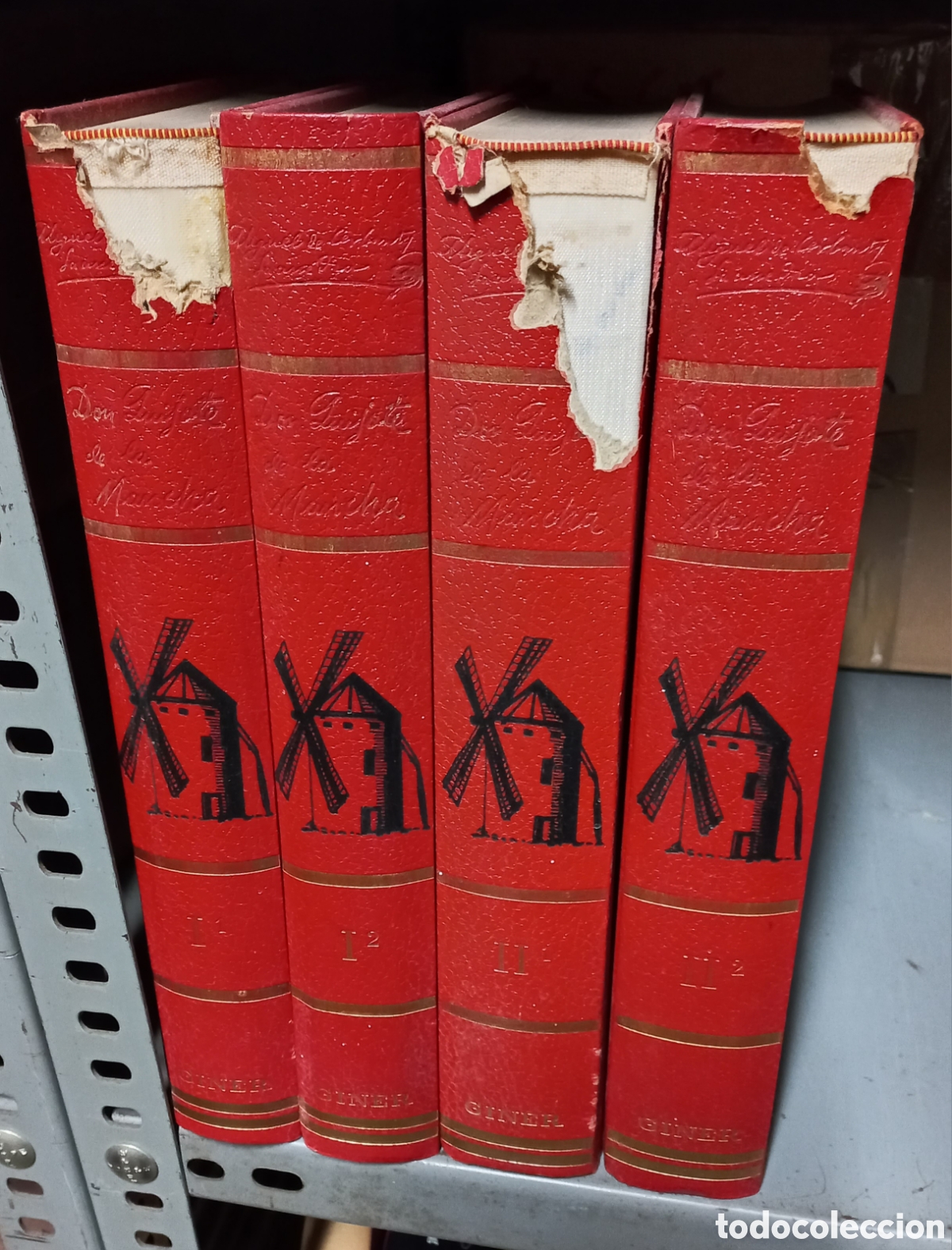 Gebrauchte B&uuml;cher: El ingenioso hidalgo Don Quijote de la Mancha. Miguel de Cervantes (Ediciones Giner, 1967) 4 tomos