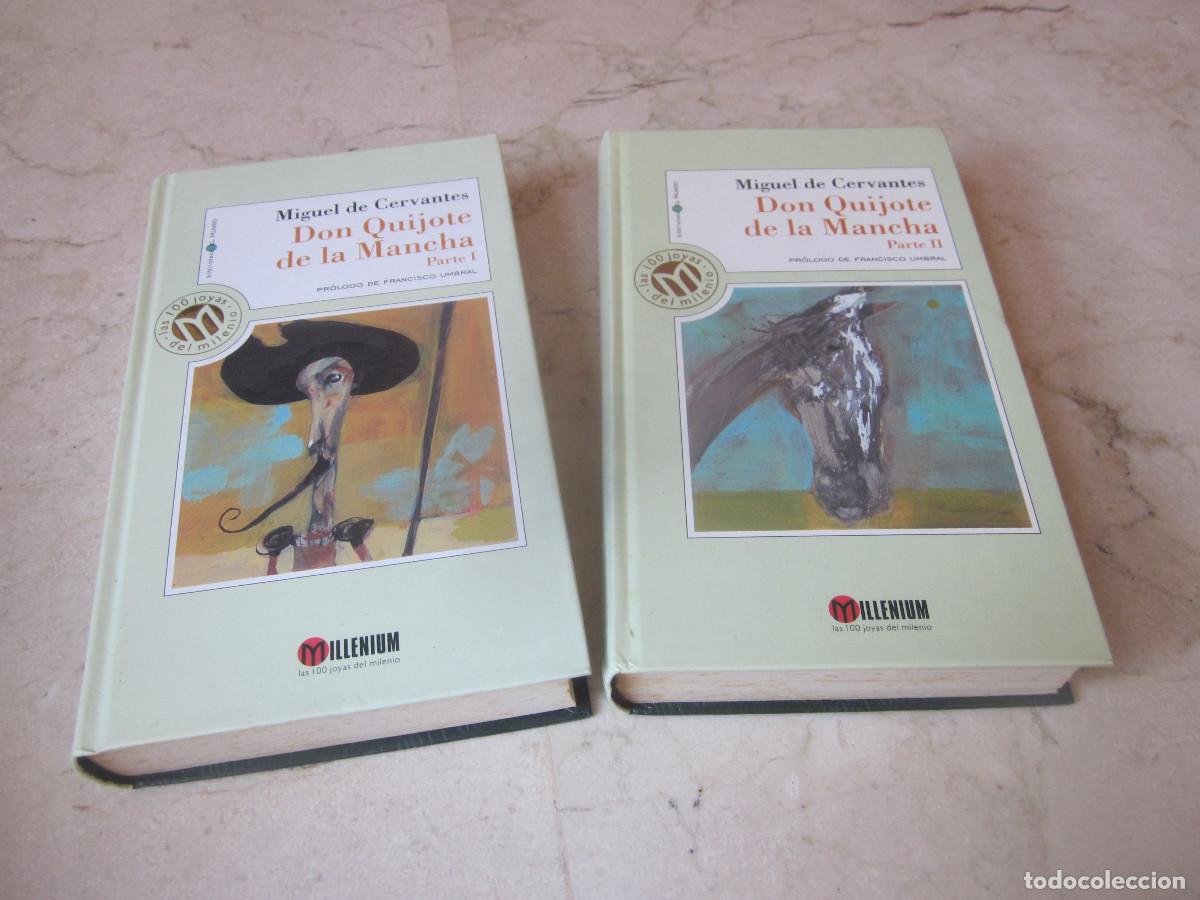 Libros de segunda mano: MIGUEL DE CERVANTES - DON QUIJOTE DE LA MANCHA 2 TOMOS - BIBLIOTECA EL MUNDO 1999
