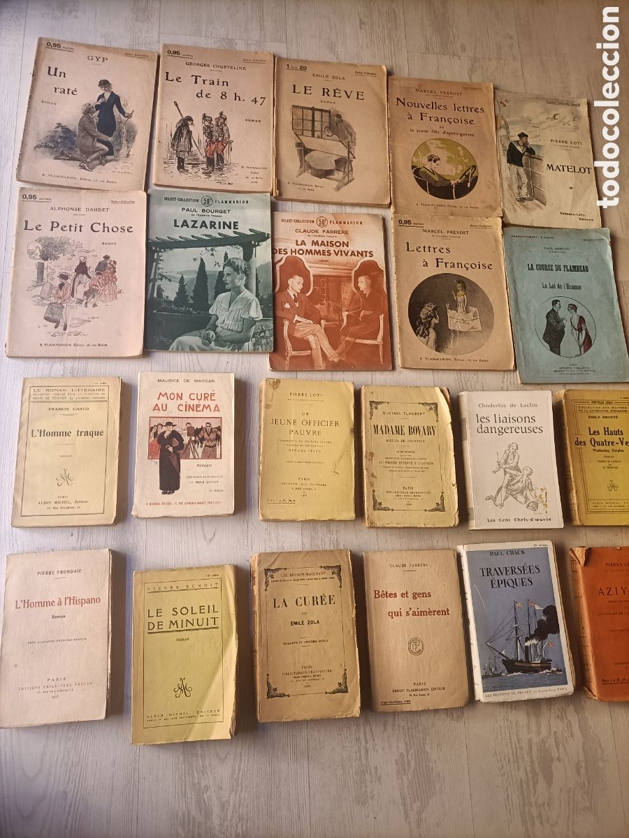 Livros em segunda m&atilde;o: Lote 22 libros en franc&eacute;s.Emile Zola.Benoit. Pierre Frondaie. Claude Farrere. Maurice Marsan.etc..