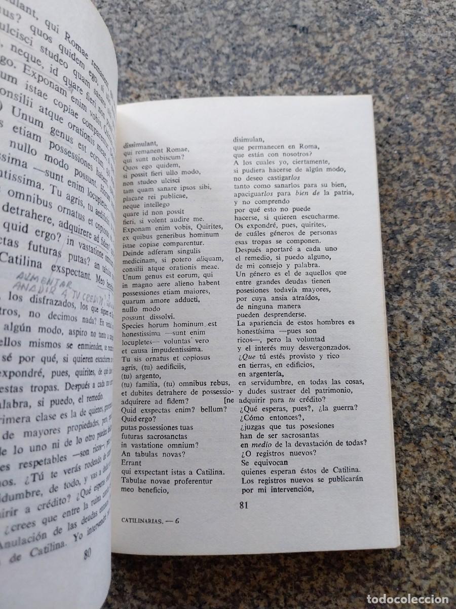 Libros de segunda mano: CATALINARIAS -- CICERON -- FRANCISCO CAMPOS RODRIGUEZ -- GREDOS 1975 -- - Foto 2