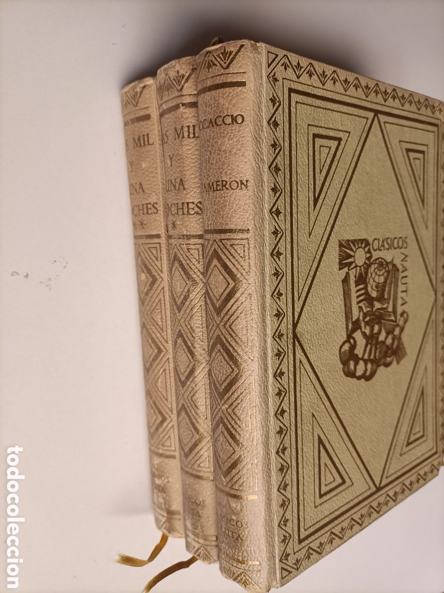 Libros de segunda mano: Lote. Las mil y una noches con unas notas sobre la ilustraci&oacute;n.y Decamer&oacute;n Boccaccio ediciones Nauta