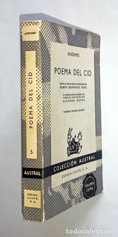 Libros de segunda mano: POEMA DEL CID - ANONIMO - EDIT ESPASA-CALPE. COLECCION AUSTRAL