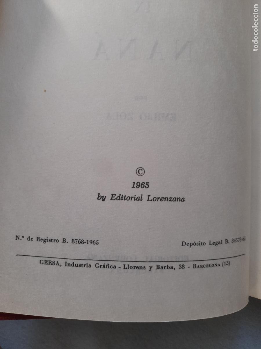 Libros de segunda mano: Nan&aacute;. Emilio Zola. A&ntilde;o 1965. - Foto 4