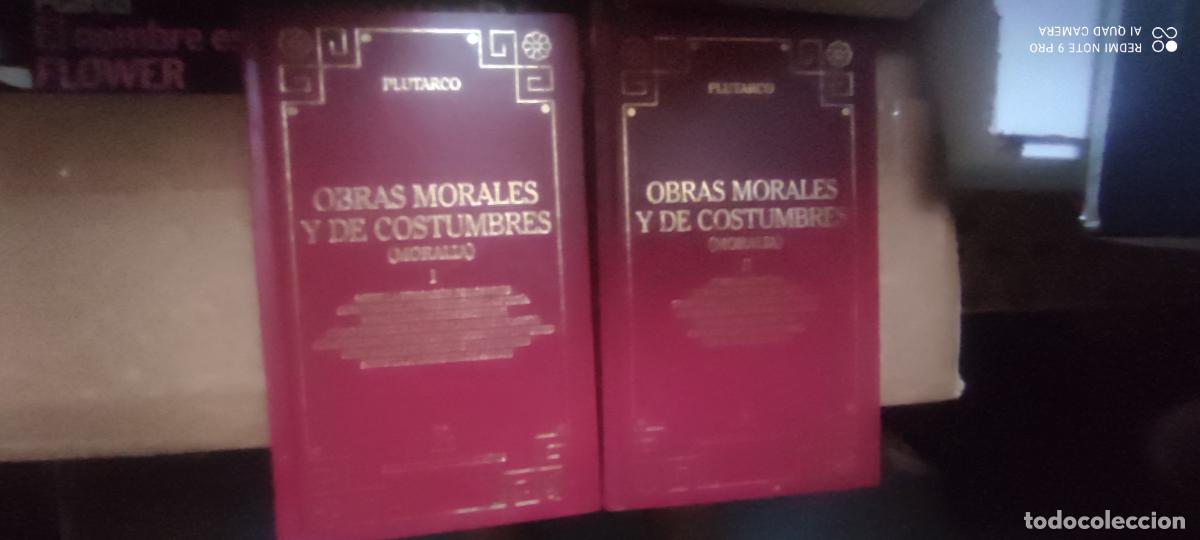 Libros de segunda mano: OBRAS MORALES Y DE COSTUMBRES (MORALIA). 2 TOMOS. PLUTARCO. Editorial Gredos. 2001.