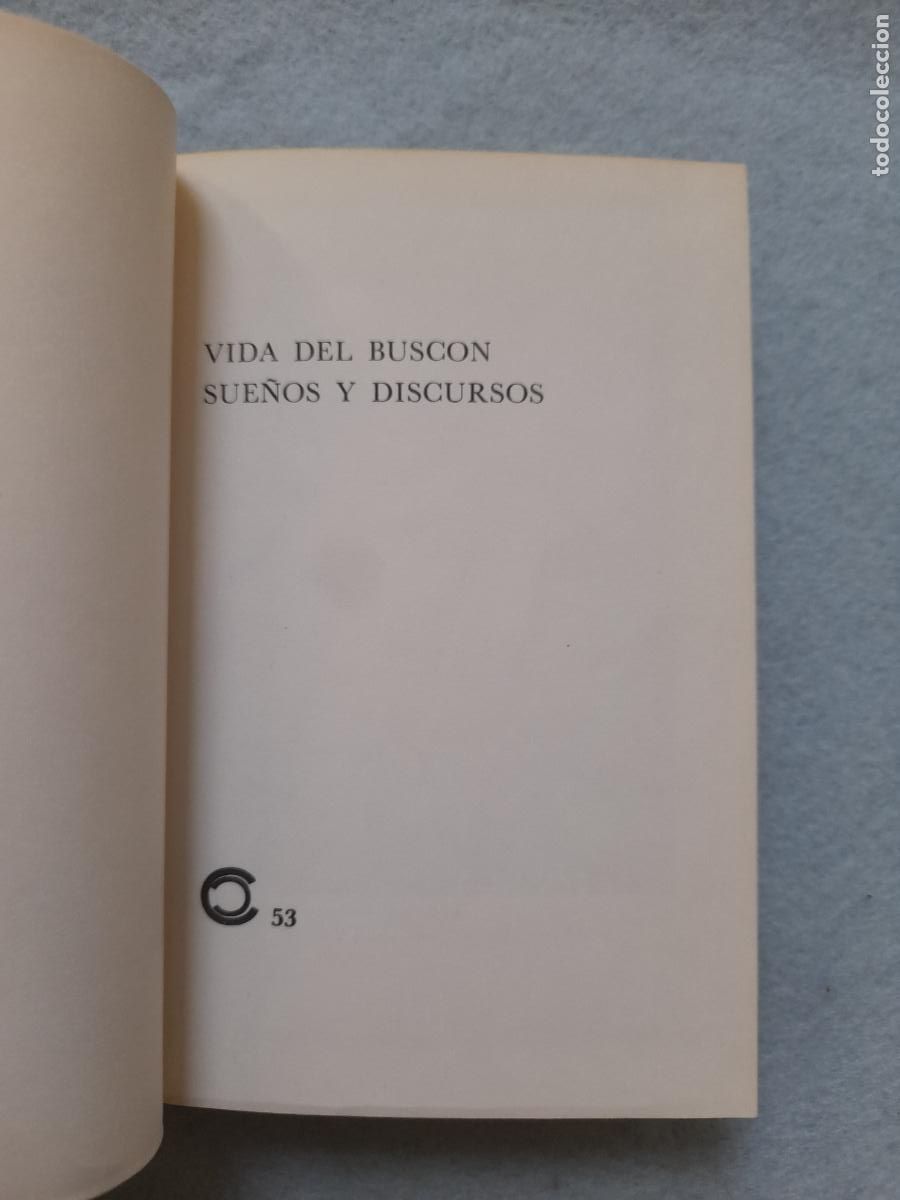 Libros de segunda mano: Vida del Busc&oacute;n. Sue&ntilde;os y Discursos. Francisco de Quevedo y Villegas. - Foto 2