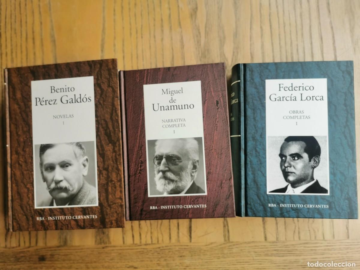 Libros de segunda mano: Tres libros del Instituto Cervantes (RBA). (Unamuno, Gald&oacute;s y Garc&iacute;a Lorca)