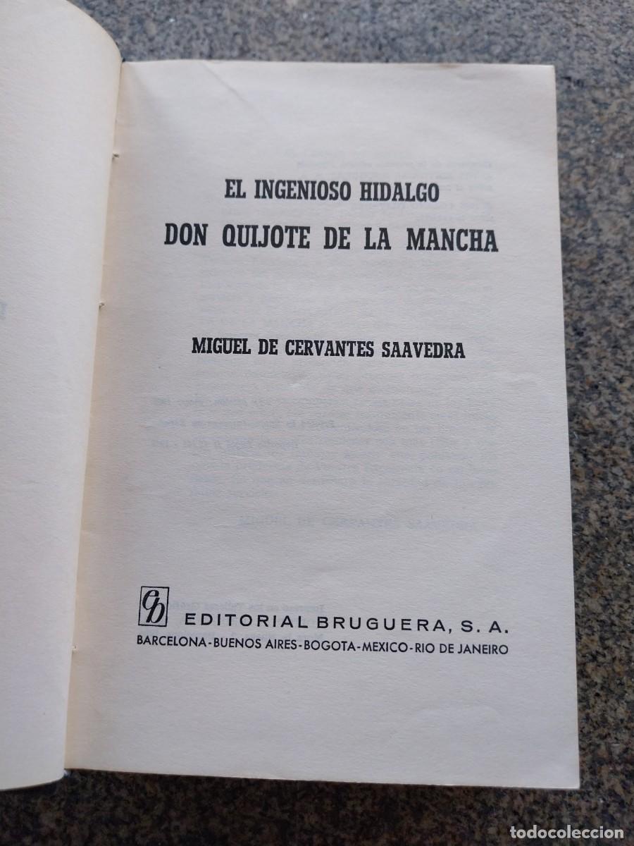 Libros de segunda mano: DON QUIJOTE DE LA MANCHA -- CERVANTES -- BRUGUERA 1966 -- - Foto 2
