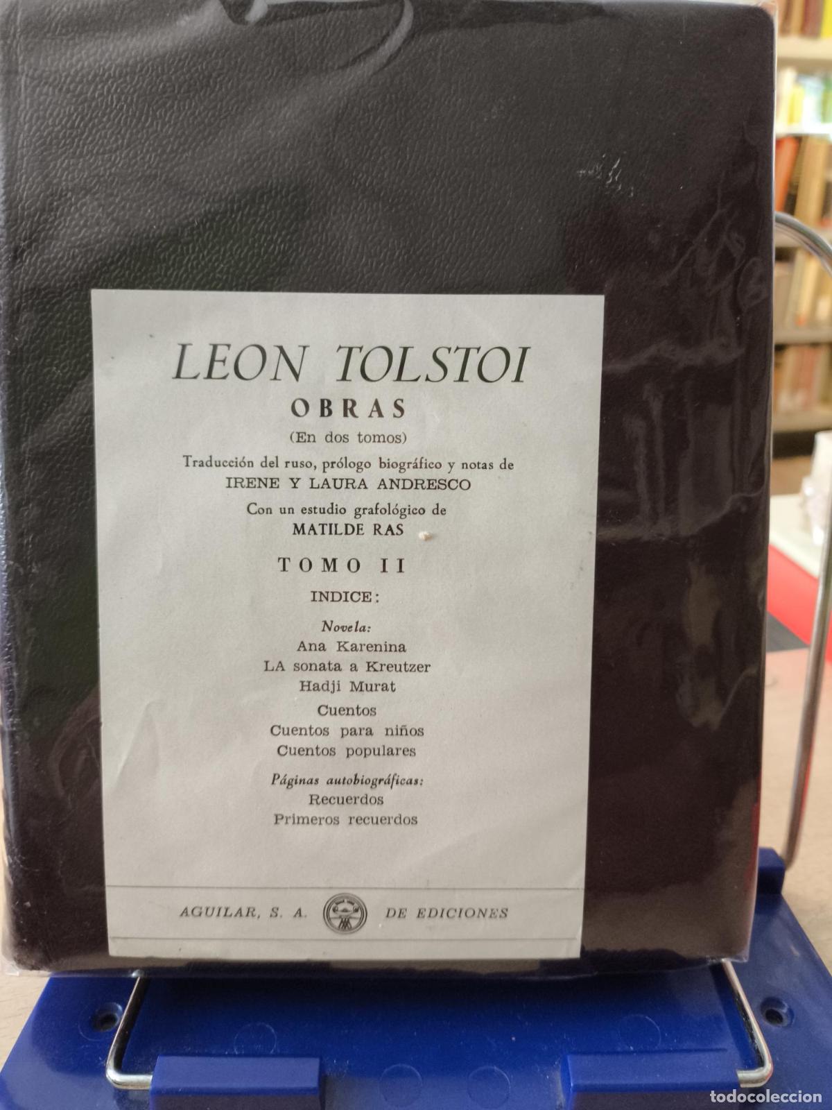 Libros de segunda mano: LEON TOLSTOI OBRAS TOMO II - AGUILAR - Leon Tolstoi