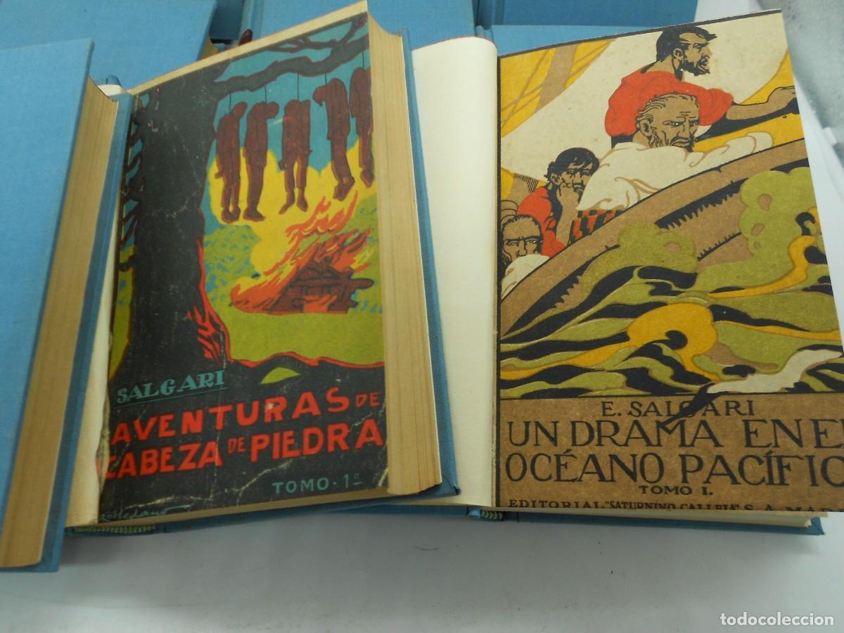 Libros de segunda mano: lote 9 tomos novelas salgari editorial calleja - Foto 2