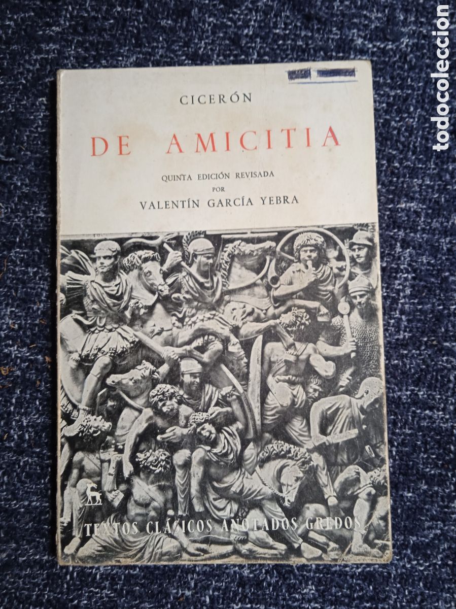 Libros de segunda mano: DE AMICITIA / CICERON -ED. TEXTOS CLASICOS GREDOS