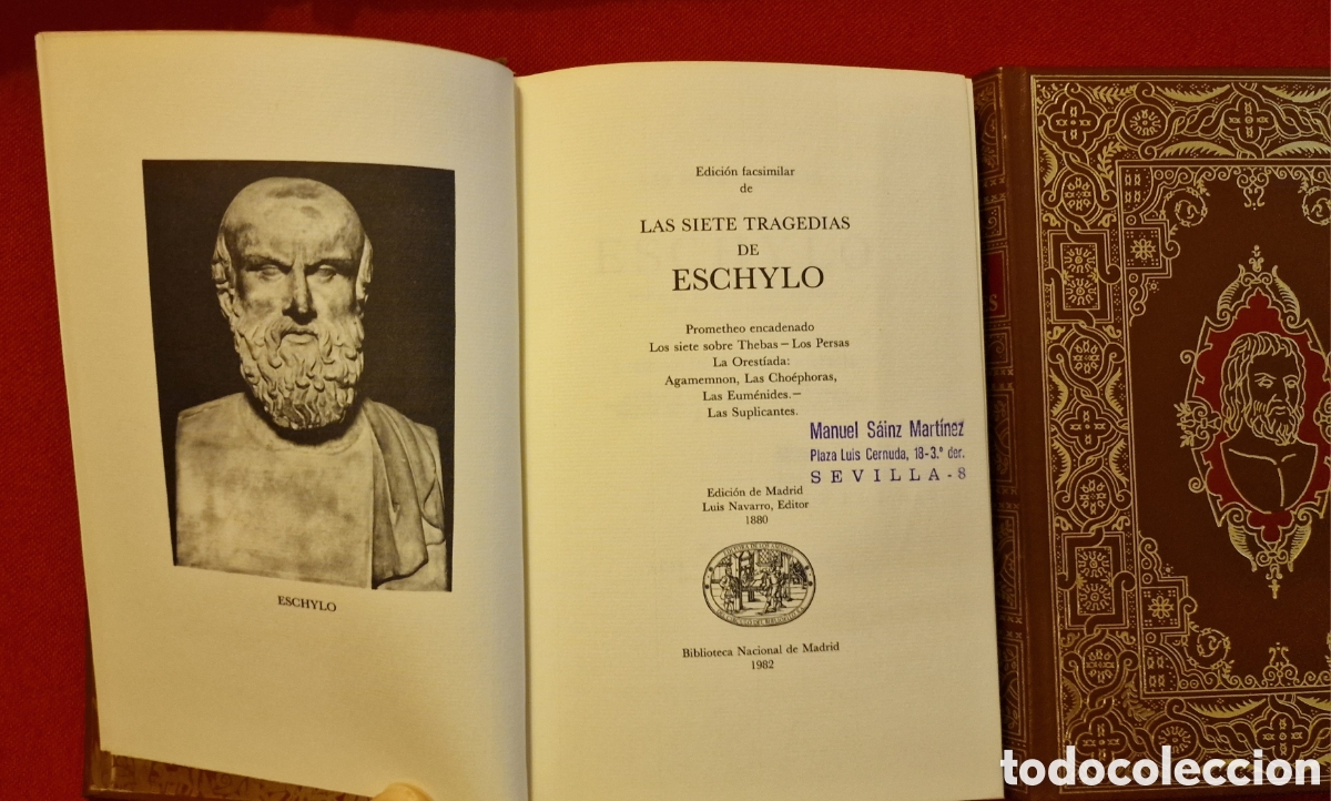 Libros de segunda mano: Tragedias griegas de Esquilo y Euripides. C&iacute;rculo del Bibli&oacute;filo - Foto 3
