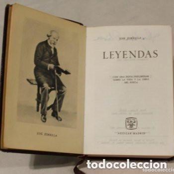Libros de segunda mano: Leyendas de Jos&eacute; Zorilla. Ediciones Aguilar, 1945.