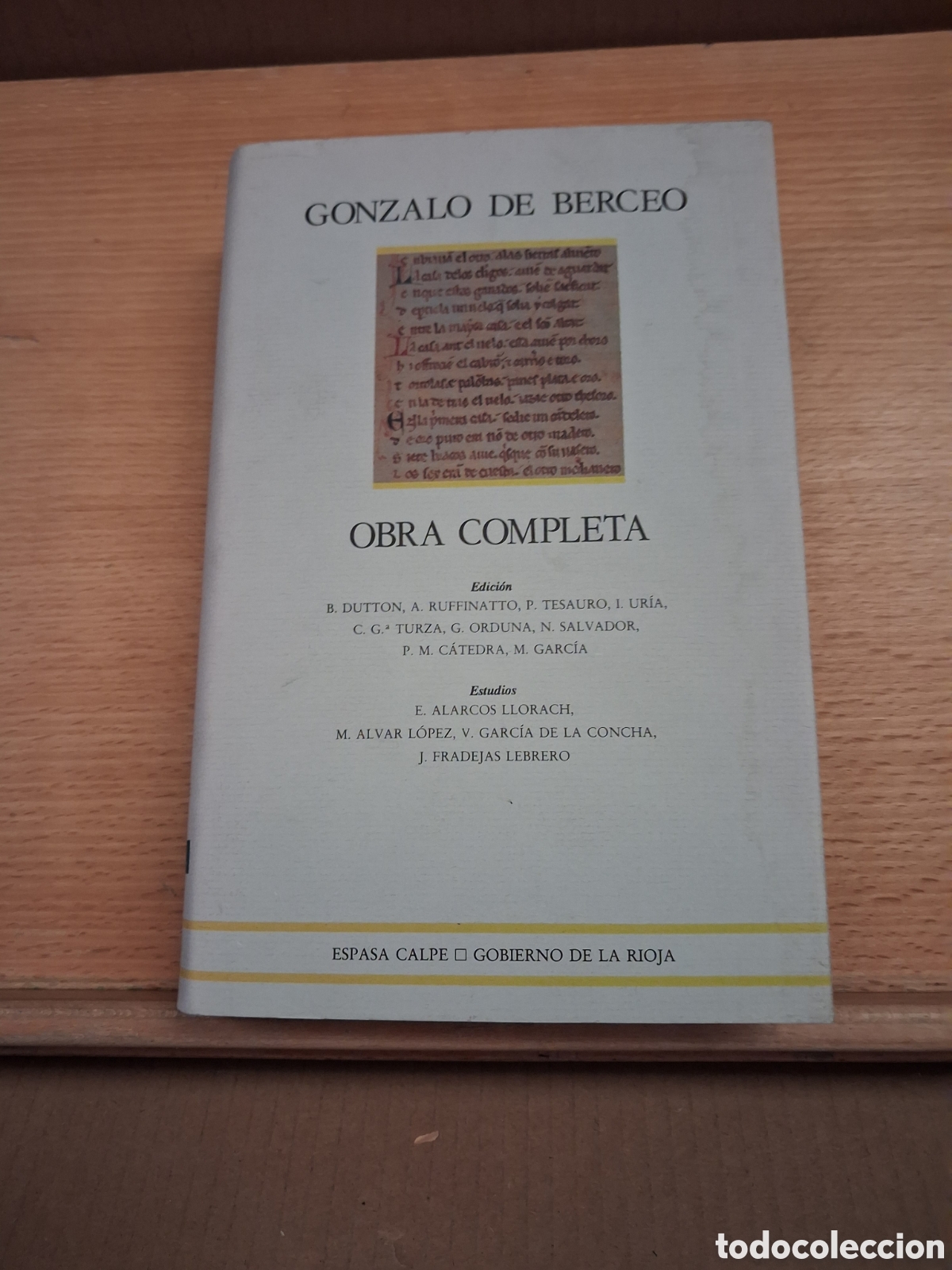 Libri di seconda mano: GONZALO DE BERCEO. OBRA COMPLETA. ESPASA CALPE 1992