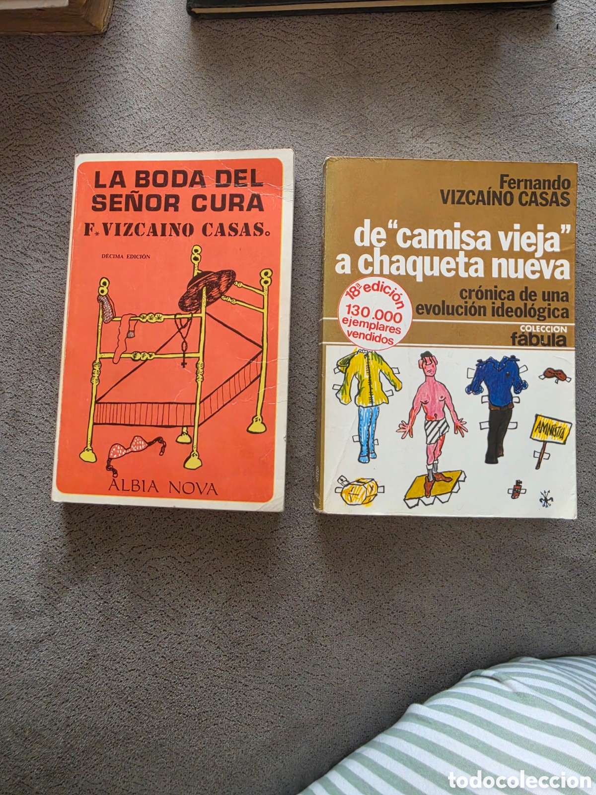 Libros de segunda mano: Lote 2 Libros Fernando Vizca&iacute;no Casas: La Boda del Se&ntilde;or Cura (1978) + De Camisa Vieja a Chaqueta Nu