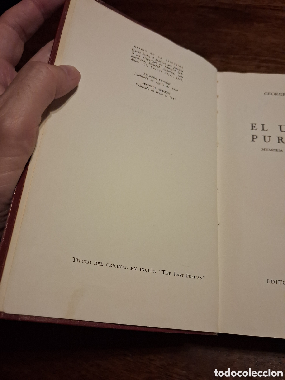 Libros de segunda mano: El &uacute;ltimo puritano, George Santayana - Foto 3
