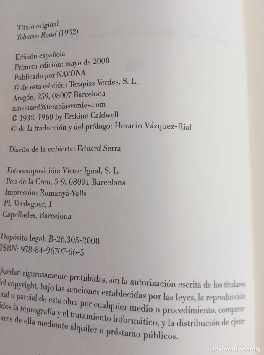 Libros de segunda mano: EL CAMINO DEL TABACO - Foto 4