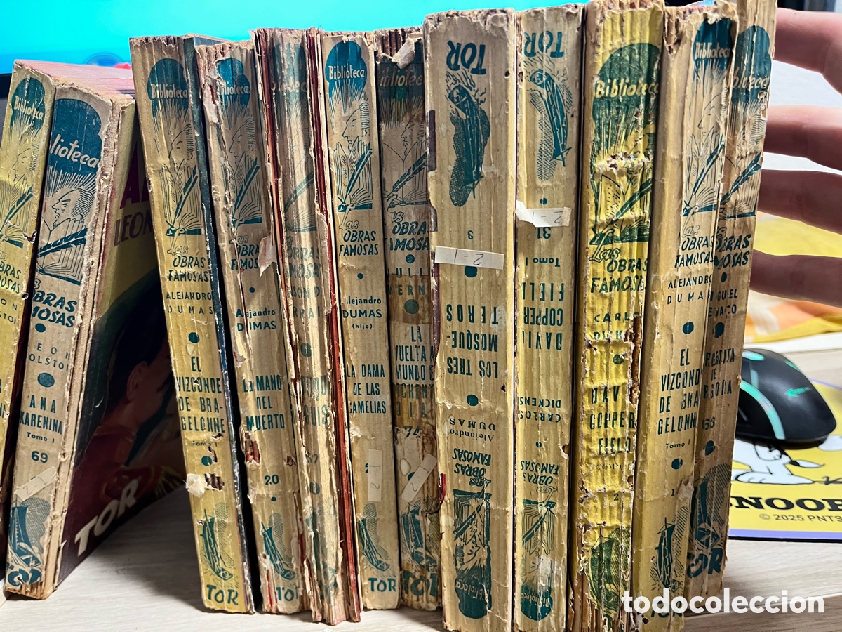 Libros de segunda mano: Lote novelas cl&aacute;sicas editorial Tor (Argentina) tres mosqueteros vizconde bragonne David copperfield