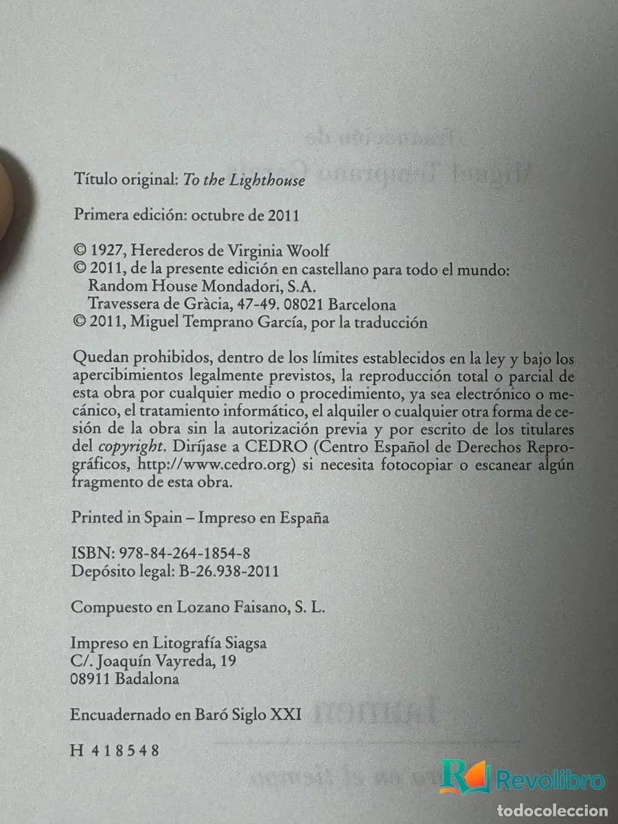 Libros de segunda mano: Al faro - Virginia Woolf - Foto 2