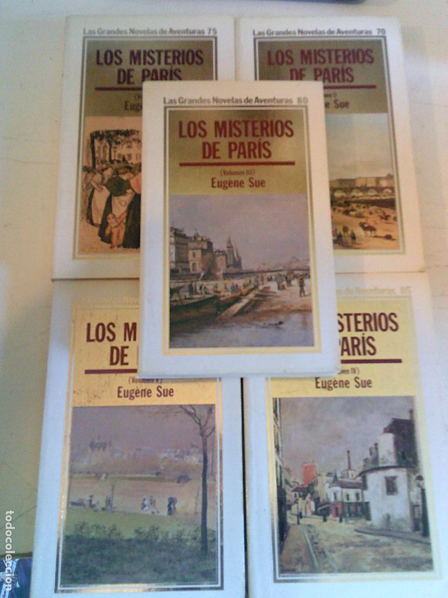 Libros de segunda mano: Las grandes novelas de aventuras Orbis Los misterios de Paris Volumen I II, III,IV y V