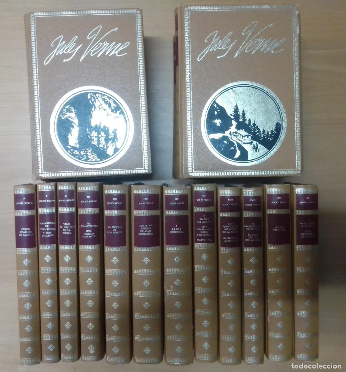 Libros de segunda mano: LO MEJOR DE JULIO VERNE. 20 vol&uacute;menes: Obra completa. Ed. Nauta 1982