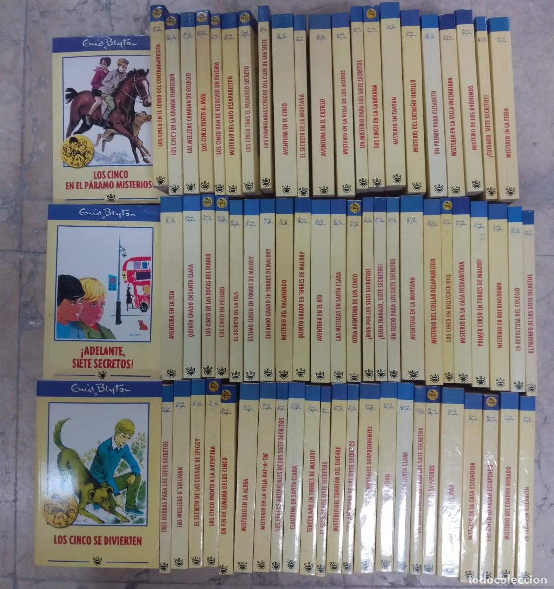 Libros de segunda mano: Enid Blyton, 86 vol&uacute;menes: Los Cinco, Los Siete Secretos y Torres de Malory (RBA)