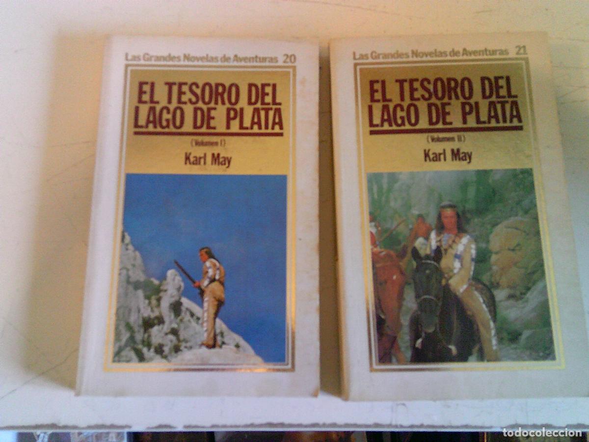 Libros de segunda mano: Las grandes novelas de aventuras Orbis El tesoro del lago de plata Karl May Volumen I II
