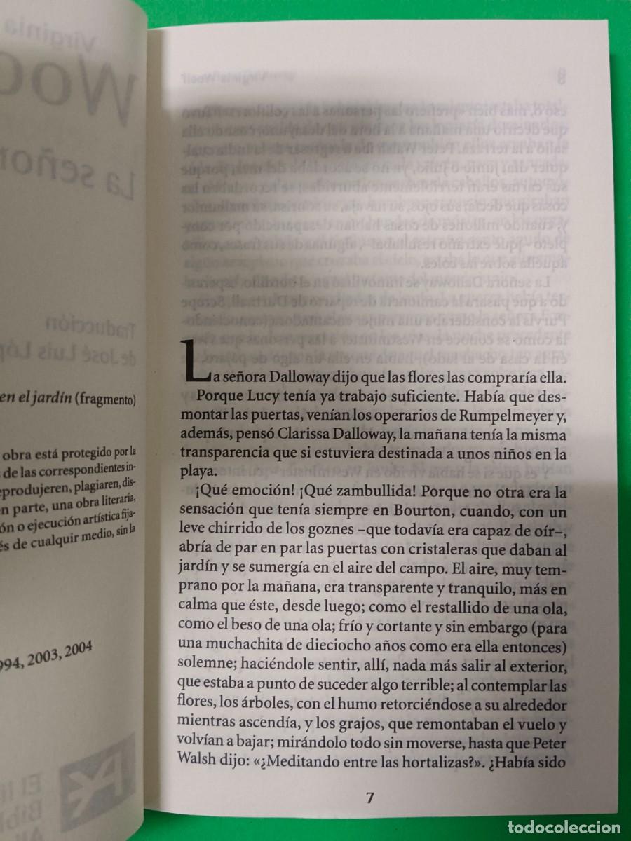 Libros de segunda mano: LA SE&Ntilde;ORA DOLLOWAY. V. WOOLF - Foto 7