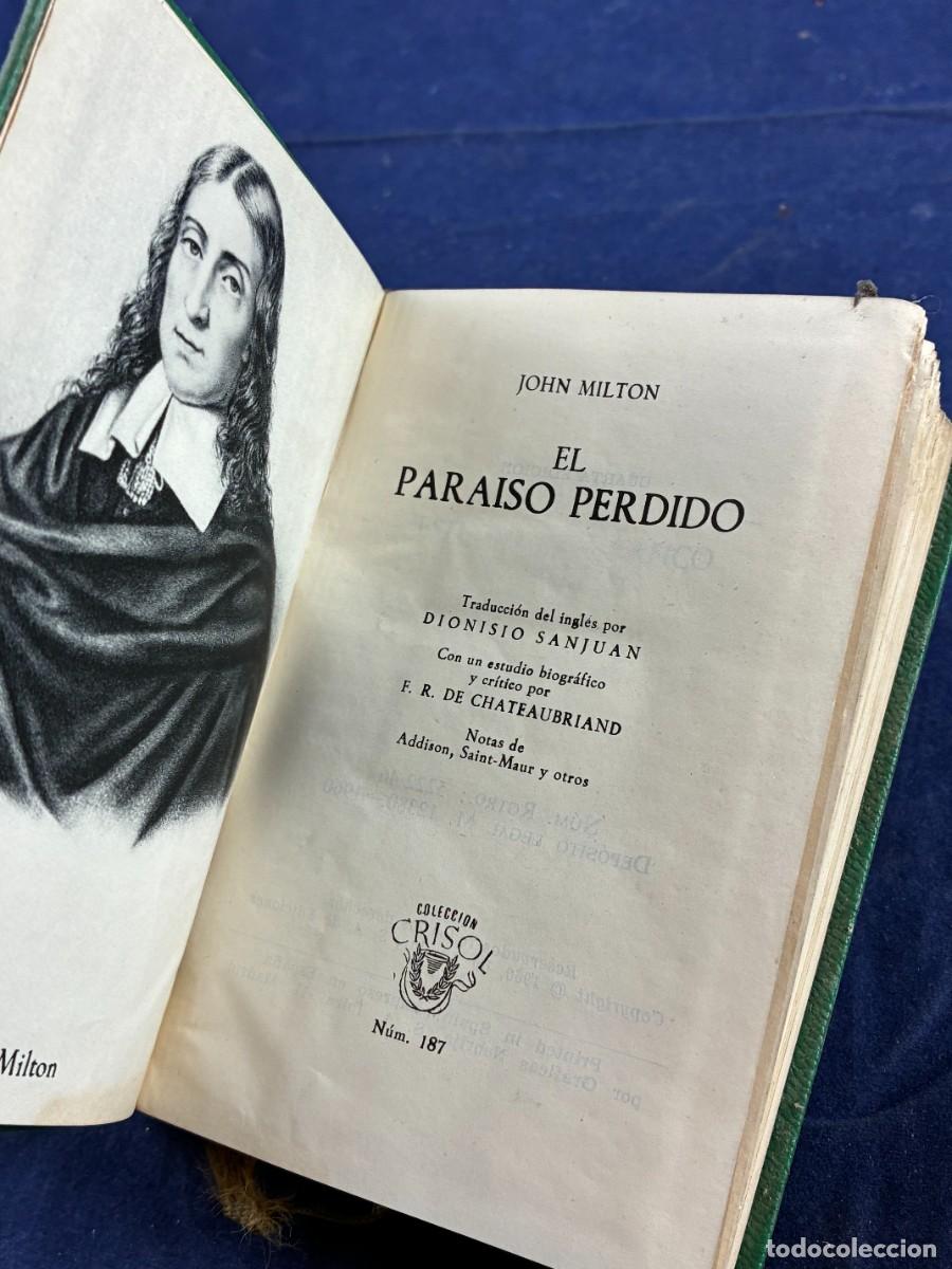 Libros de segunda mano: El Para&iacute;so Perdido - John Milton - Aguilar Crisol 187 - Estado bueno, 1960