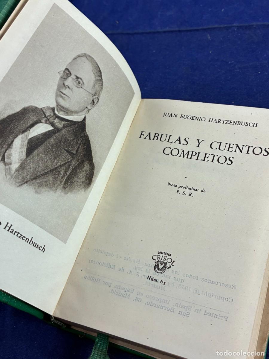 Libros de segunda mano: F&aacute;bulas y cuentos completos - Hartzenbusch - 1955 - Aguilar Crisol N&ordm;65 - Buen estado