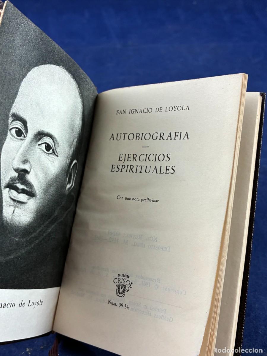 Libros de segunda mano: Autobiograf&iacute;a Ejercicios espirituales - San Ignacio - 1961 - Aguilar Crisol 39 bis- Buen estado
