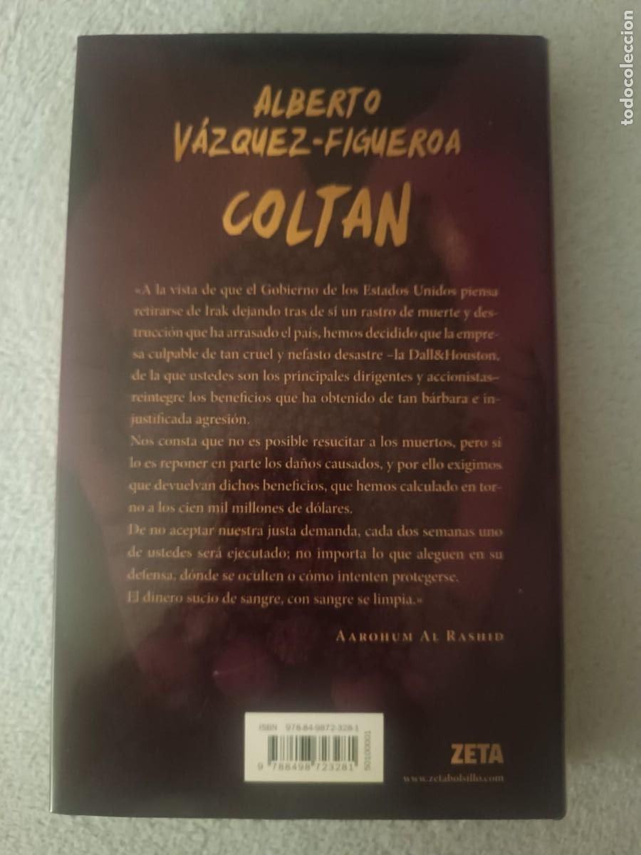 Libros de segunda mano: Coltan - Alberto Vazquez-Figueroa (Ediciones Zeta) - Foto 2